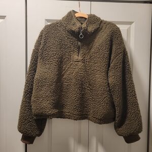Thread & Supply Olive Teddy Jacket
